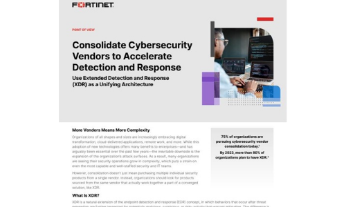 Consolidate Cybersecurity Vendors to Accelerate Detection and Response