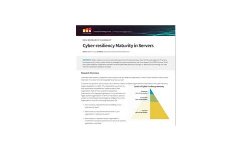 Cyber-resiliency Maturity in Servers