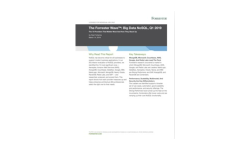 The Forrester Wave™: Big Data NoSQL