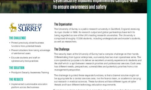 University of Surrey’s Edification for its Cyber Protection